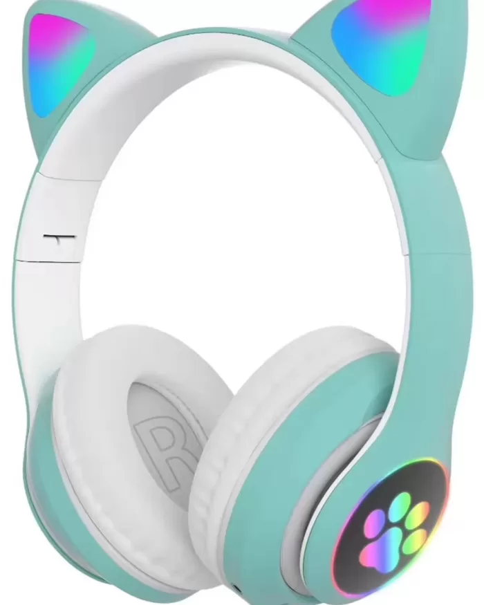 STN-28 Mikrofonlu LED Işıklı Kulak Üstü Kedi Bluetooth Kulaklık