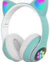 STN-28 Mikrofonlu LED Işıklı Kulak Üstü Kedi Bluetooth Kulaklık