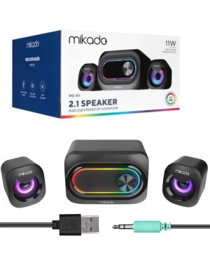 MD-511 5W+3W×2 USB RGB Ledli 2+1 Gaming Speaker Hoparlör